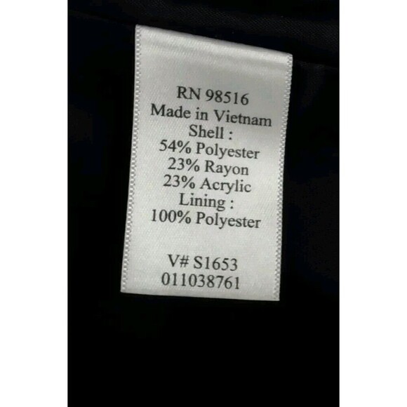 Coldwater Creek Sz 8 Black & White Blazer Vest W/Single Hook Closure & Pockets - Picture 6 of 6